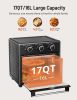 Air Fryer Toaster Oven - 17QT Convection Oven, 11-in-1 Steam Oven, Oven Oil-less Cooker with Rotisserie Shaft