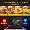 Small 20 Quart Stainless Steel Deep Turkey Electric Roaster Oven With Rack Black Home Kitchen