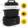 Small 20 Quart Stainless Steel Deep Turkey Electric Roaster Oven With Rack Black Home Kitchen