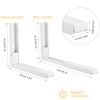 2 Pcs Microwave Brackets Adjustable Wall Mount Shelf Heavy Duty Carbon Steel Wall Microwave Cradle