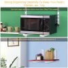 2 Pcs Microwave Brackets Adjustable Wall Mount Shelf Heavy Duty Carbon Steel Wall Microwave Cradle