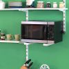 2 Pcs Microwave Brackets Adjustable Wall Mount Shelf Heavy Duty Carbon Steel Wall Microwave Cradle